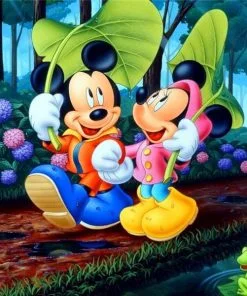 Minnie And Mickey Mouse Paint By Numbers