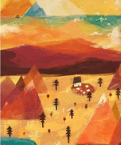 Orange Mountains Landscape Paint By Numbers