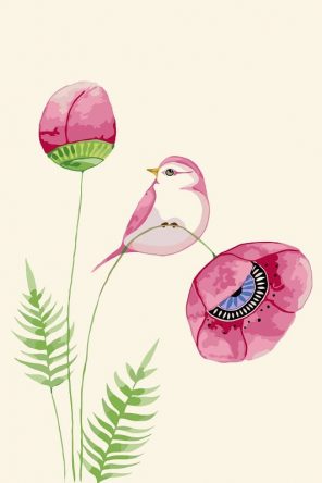 Bird On Peony Paint By Numbers