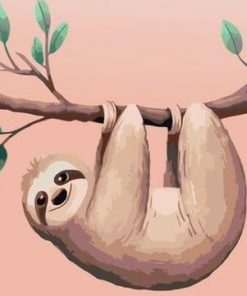 Hanging Sloth Paint By Numbers