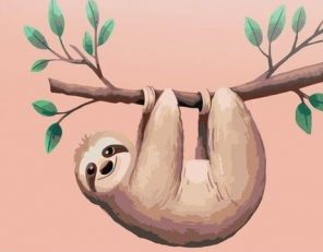 Hanging Sloth Paint By Numbers