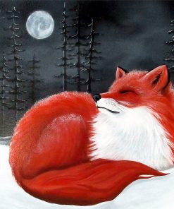 Red Fox In Snow Paint By Numbers