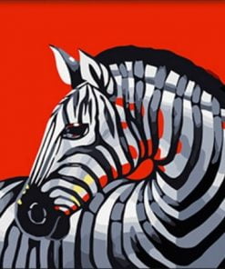 Black And White Zebra Paint By Numbers
