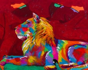Colorful Lion Paint By Numbers