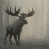Black And White Moose Paint By Numbers