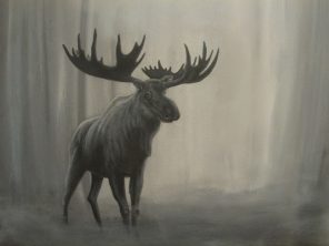 Black And White Moose Paint By Numbers