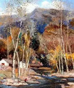 River From Mountains Landscape Paint By Numbers