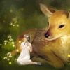 Girl And Fawn Paint By Numbers