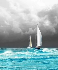 Sailboats In Sea Paint By Numbers