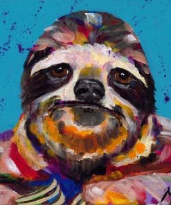 Colorful Sloth Paint By Numbers