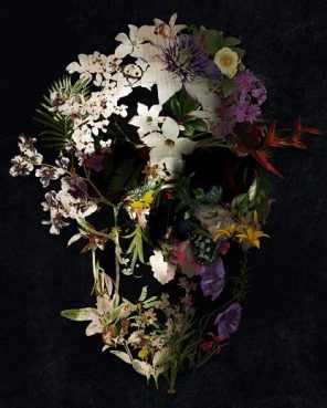 Spring Floral Skull Paint By Numbers