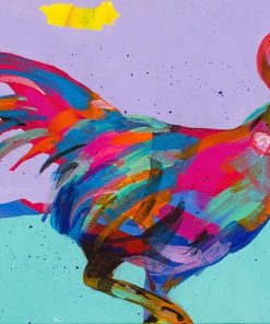 Colorful Cock Paint By Numbers