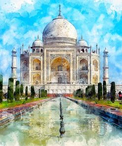 India Taj Mahal Paint By Numbers
