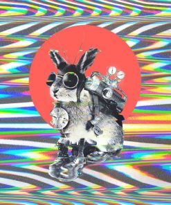 Time Travel Bunny Rabbit Animals Paint By Numbers