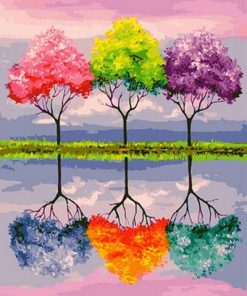 Colorful Trees Paint By Numbers