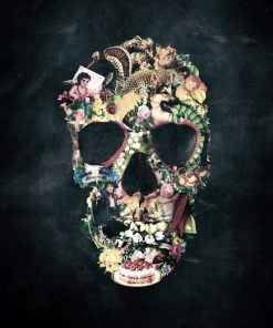 Vintage Skull Abstract Paint By Numbers