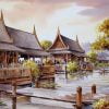 Wat Prayurawongsawat Bangkok Cities Paint By Numbers