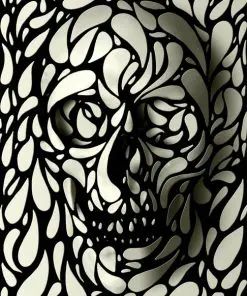 Black And White Skull Paint By Numbers