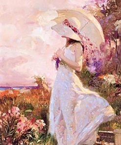 Woman With Parasol Paint By Numbers