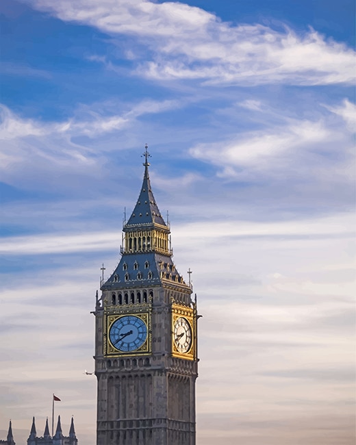 Big Ben Clock Tower Paint By Numbers