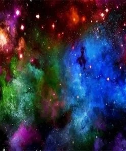 Colorful Space Nebula Paint By Numbers