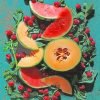 Cantaloupe And Watermelon Paint By Numbers