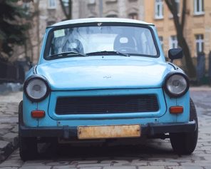 Blue Trabant 601 Paint By Numbers