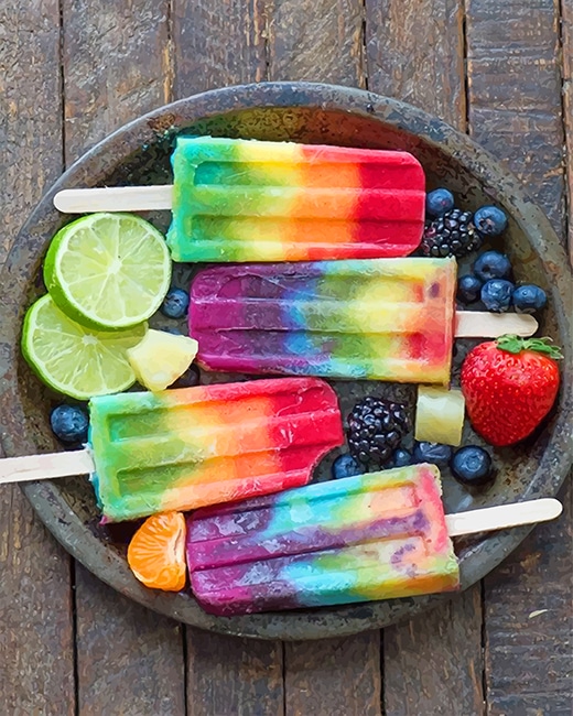 Rainbow Ice Lollies paint by numbers