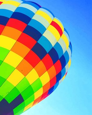 Colorful Hot Air Balloon Paint By Numbers