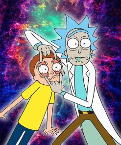 Crazy Rick and Morty paint by number