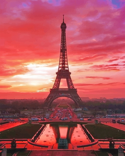 Eiffel Tower Sunset - NEW Paint By Number - Numeral Paint