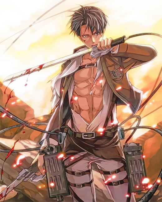 Levi Attack On Titan Anime - NEW Paint By Number - Numeral ...