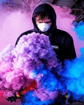 Colorful Smoke Boy Paint By Numbers