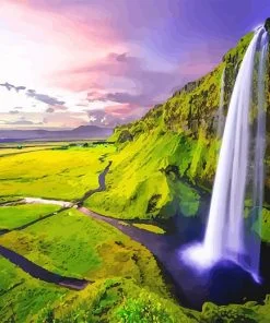 Seljalandsfoss Waterfall Paint By Numbers