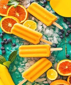Orange Ice Cream Paint By Numbers