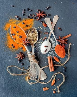 Spices Spoons Paint By Numbers