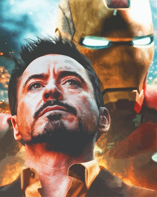 Tony Stark Iron Man Paint By Numbers