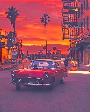California Sunset Car Paint By Numbers