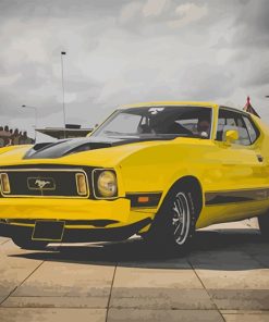 Yellow Mustang Paint By Numbers