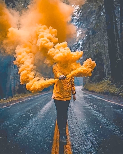 Yellow Smoke Paint By Numbers