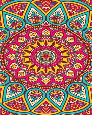 Colorful Mandala Paint By Numbers