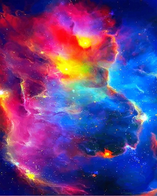 Colorful Universe Nebula Paint By Numbers