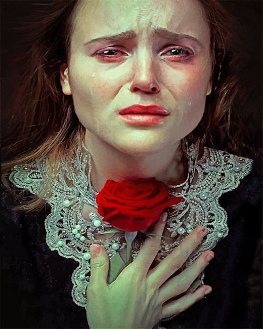 the crying girl painting original