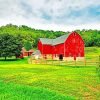 Red Farm Barn Paint By Numbers