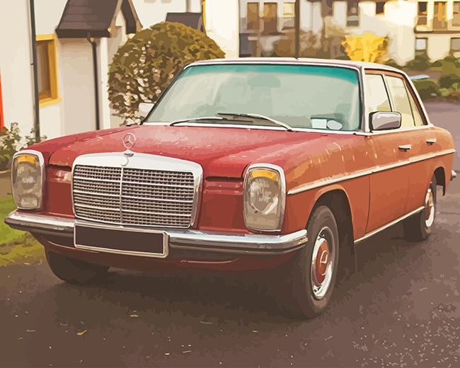 Mercedes Benz W114 Paint By Numbers