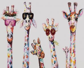 Stylish Giraffes Paint By Numbers