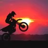 Motocross Silhouette Paint By Numbers
