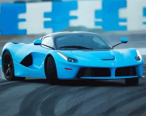 Blue Ferrari Paint By Numbers