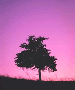 Tree Silhouette Paint By Numbers
