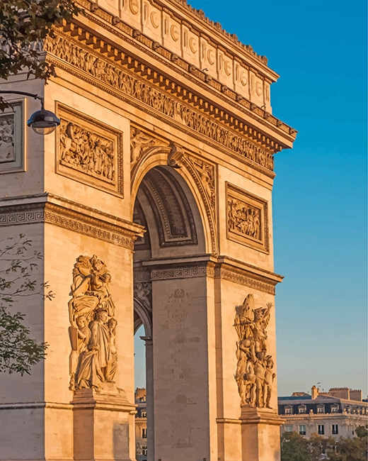 Triumphal Arch Paris Paint By Numbers